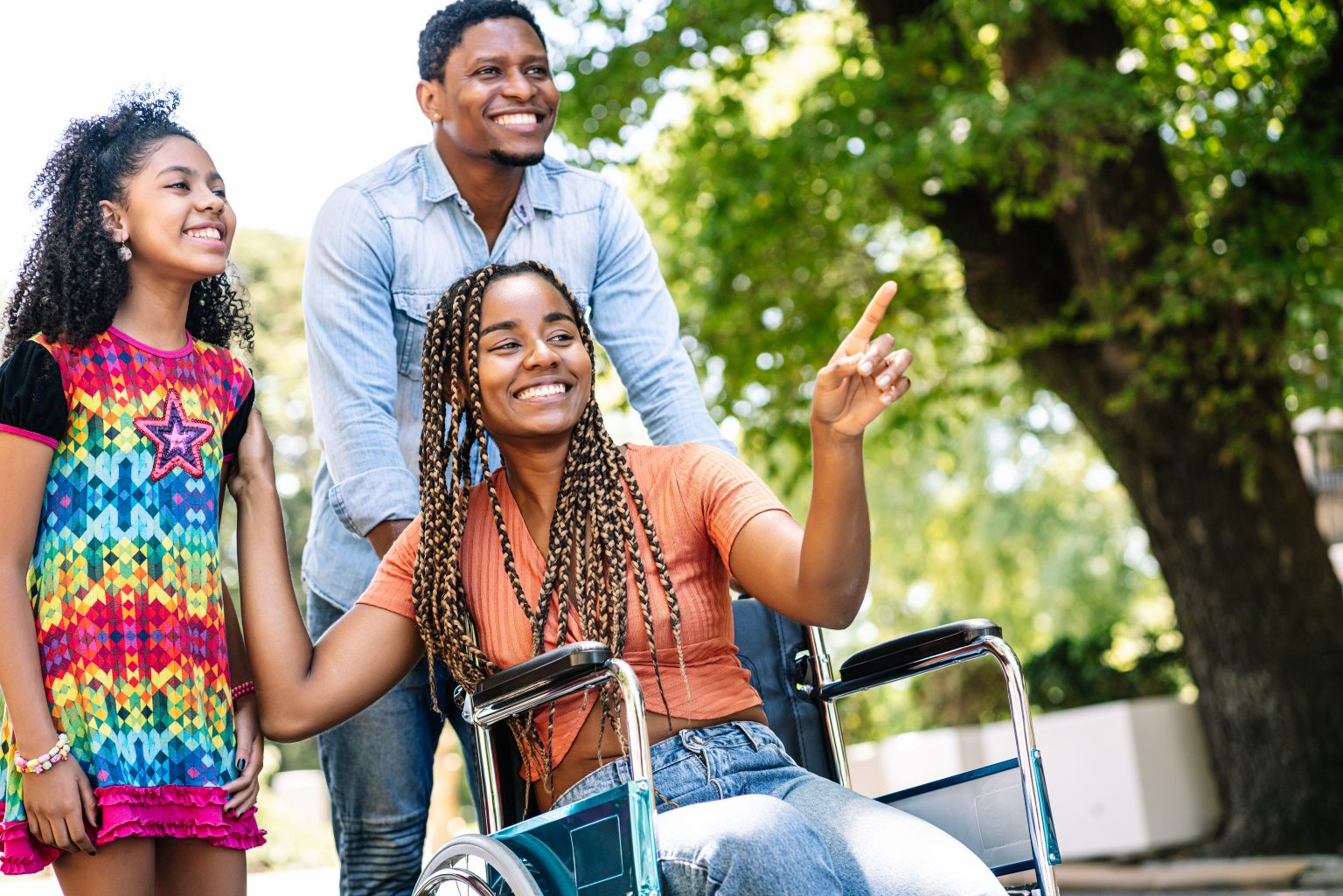 Family spending time together outdoors